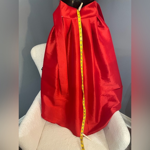 Chic Asymmetric Waterfall Red Skirt! - Picture 6 of 6